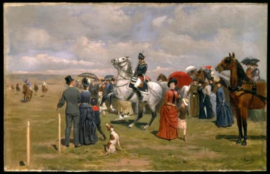 J.A. Voirin, Eager to Participate in the Race / Painting, 19th Century